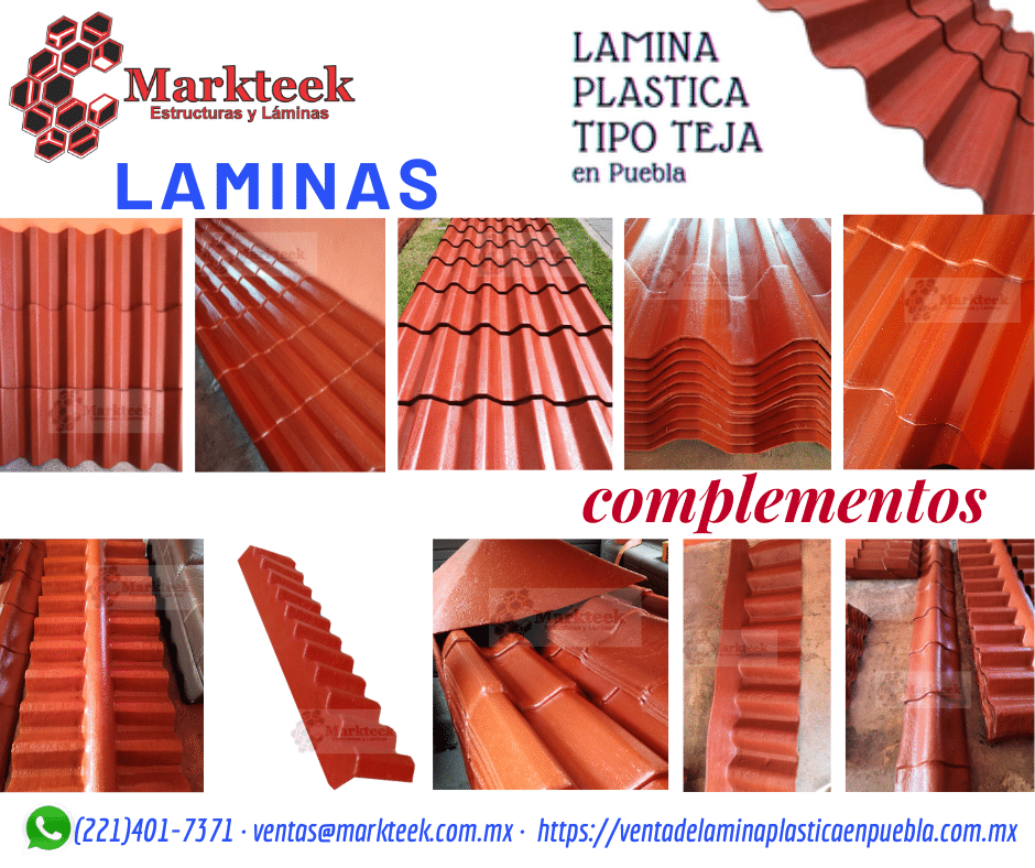 Venta de laminas plasticas tipo teja en Puebla