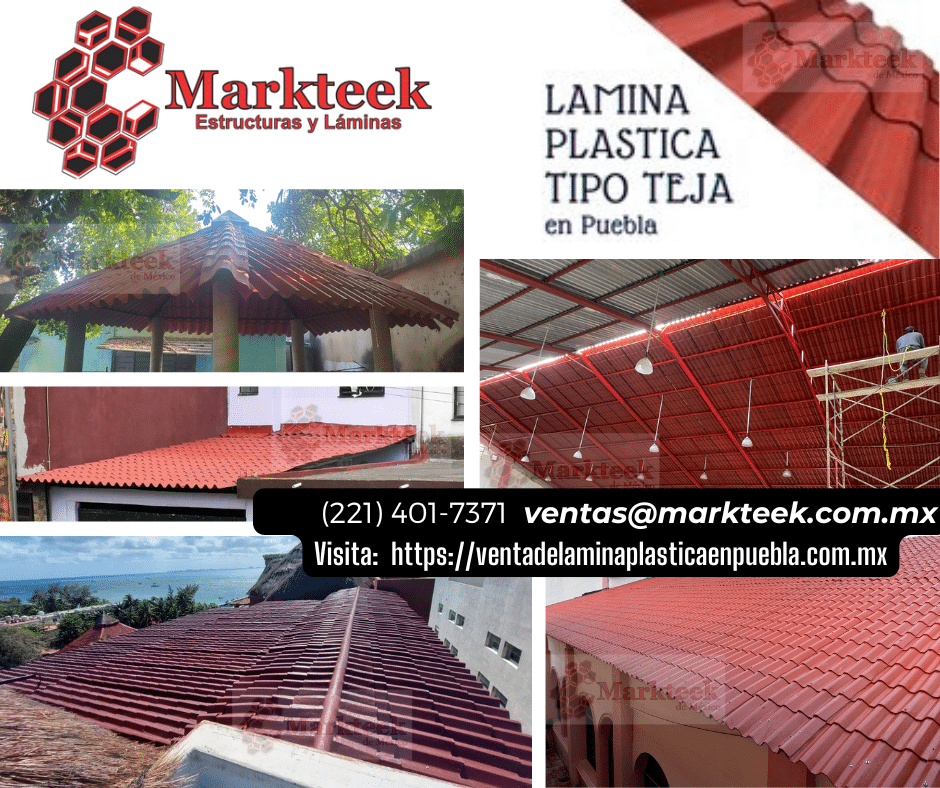 Venta de lamina plastica tipo teja en Puebla